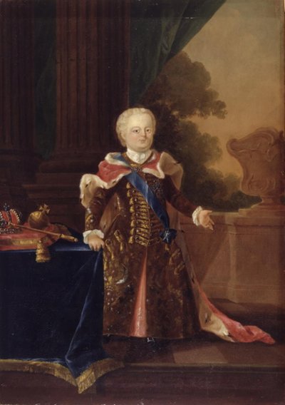 Ivan III o Ivan VI Antonovich. Ritratto a figura intera da W.A. Müller