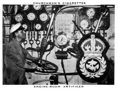 Artificiere della sala macchine, 1937 da WA and AC Churchman