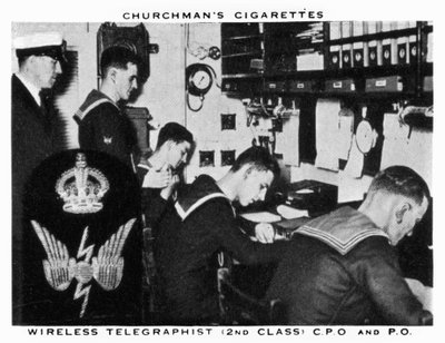 Telegrafista senza fili, 2ª classe, C.P.O e P.O, 1937 da WA and AC Churchman