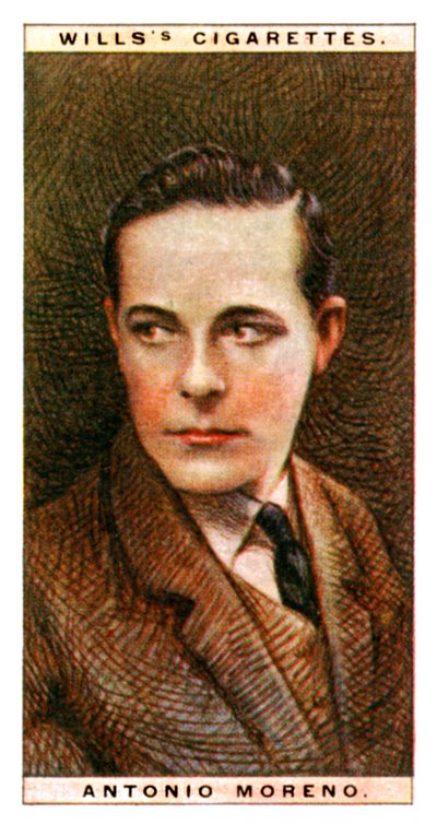 Antonio Moreno 1887-1967, attore spagnolo, 1928 da WD and HO Wills