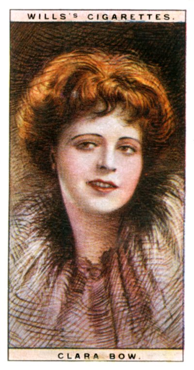 Clara Bow 1905-1965, attrice e sex symbol americana, 1928 da WD and HO Wills
