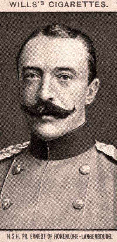 S.A.S, PR. Ernesto di Hohenlohe-Langenbourg, 1908 da WD and HO Wills