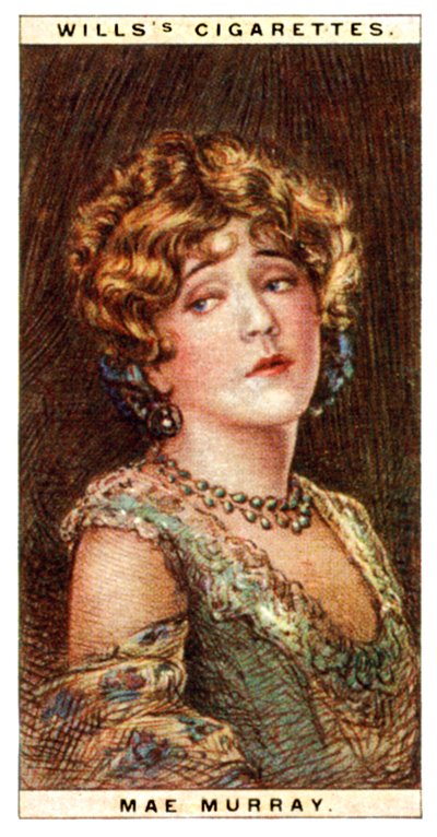 Mae Murray 1889-1965, attrice americana, 1928 da WD and HO Wills