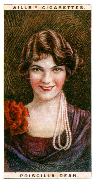 Priscilla Dean 1896-1987, attrice americana, 1928 da WD and HO Wills