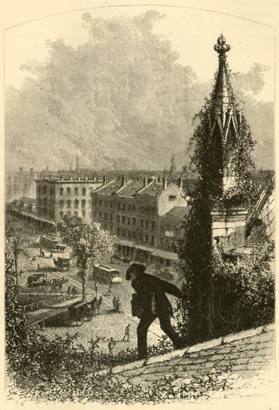 Main Street, Buffalo, dalla Chiesa di San Paolo, 1872 da W.H. Morse