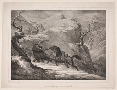 Una scena del passaggio del monte San Bernardo da WIlhelm Heuer