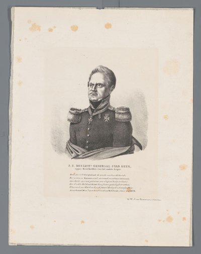 Il tenente generale J. van Geen, comandante supremo dell