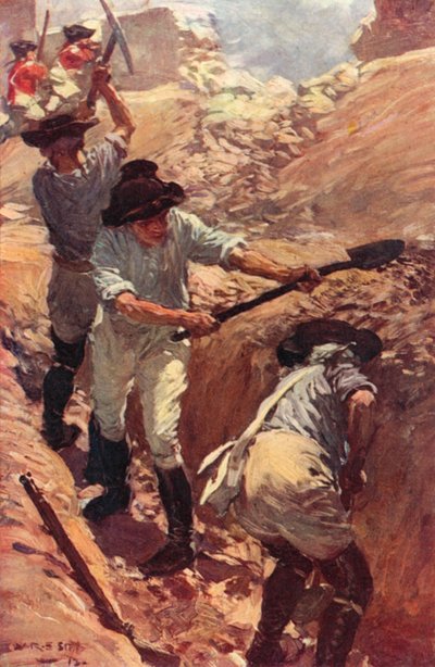 Clive nelle trincee ad Arcot da W.R.S. (after) Stott