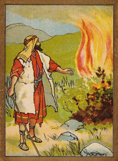 Mosè e il roveto ardente da W.S. Stacey