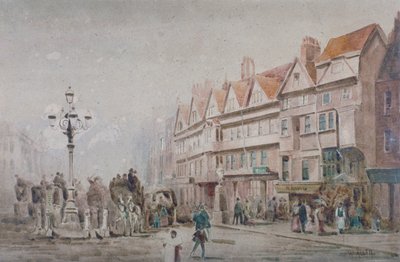 Vista a Est lungo il Lato Sud di Holborn e Stable Inn, Londra, 1860 da W Allen