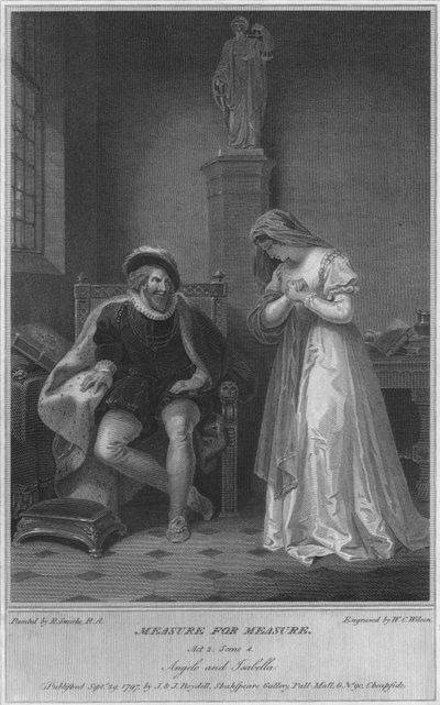 Misura per misura. Atto 2. Scena 4. Angelo e Isabella da W. C. Wilson