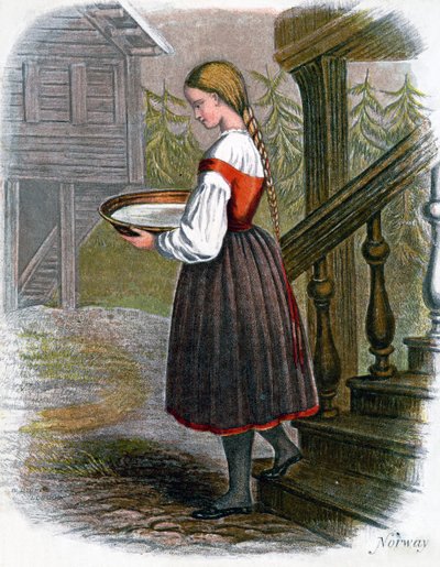 Ragazza di fattoria norvegese, 1809 da W. Dickes