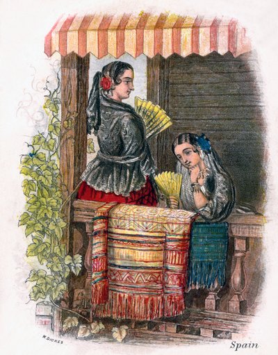 Ragazza spagnola, 1809 da W. Dickes