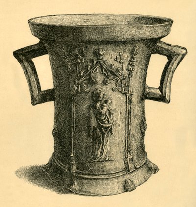 Mortaio, XIV secolo, 1881 da W. E. Mackaness