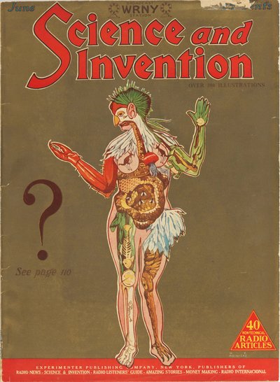 Copertina della rivista Science and Invention, giugno 1927 da W. E. Reinicke