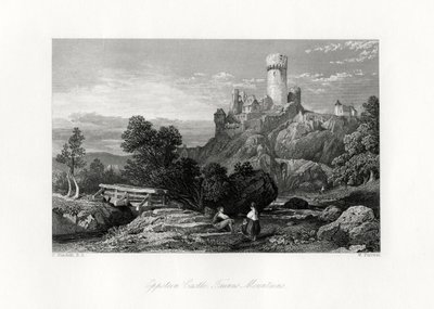 Castello di Eppstein, montagne del Taunus, Germania, XIX secolo da W. Forrest