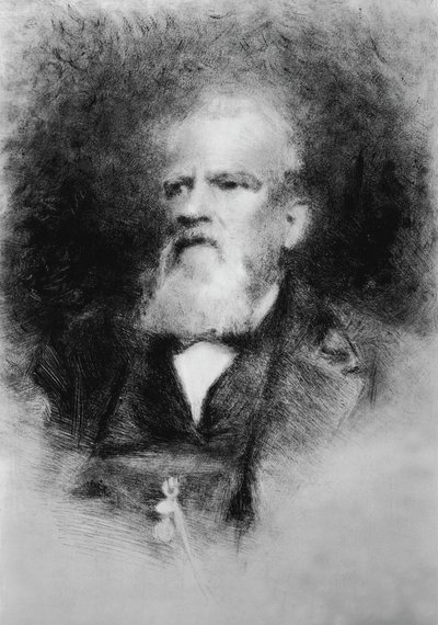 Ritratto di Alberto Mazzucato (1813-1877), compositore italiano, incisione da John Ward Dunsmore