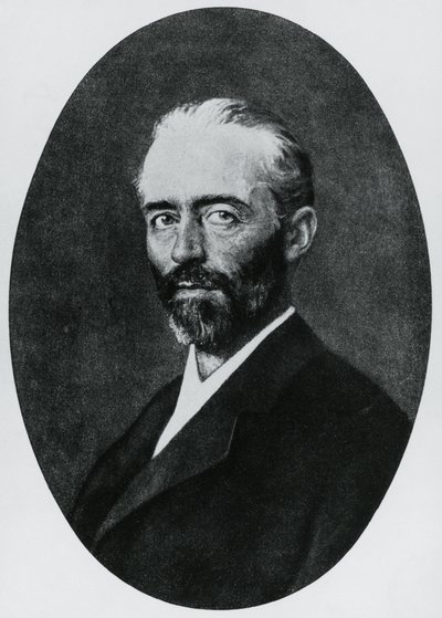 Ritratto di Emil Theodor Kocher (1841-1917), medico svizzero, Premio Nobel per la Medicina nel 1909, incisione da John Ward Dunsmore