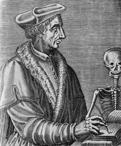 Ritratto di Jean Francois Fernel (1497-1558), medico, astronomo e matematico francese, incisione di Nicolas II de Larmessin (ca 1638-1694) da John Ward Dunsmore