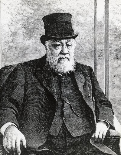 Ritratto di Stephanus Johannes Paulus Kruger (1825-1904), Presidente della Repubblica Sudafricana (o Transvaal), guidò la guerra boera contro gli inglesi (incisione) da John Ward Dunsmore