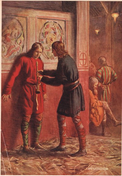 Amleto tenta di far suonare un flauto a Guildenstern, da 
