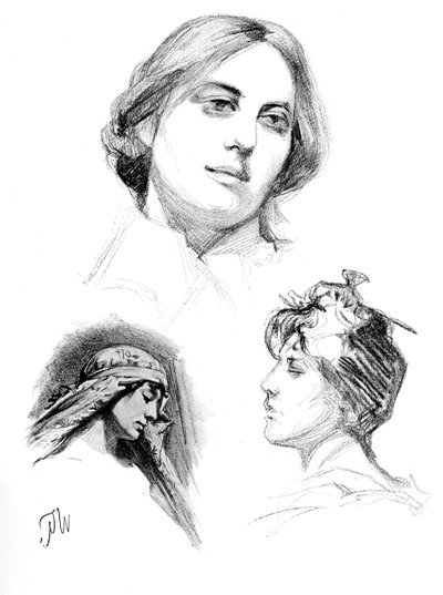 Studi a matita di tre donne, 1902-1903 da W. Gulzow