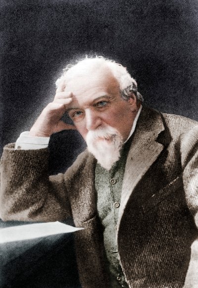 Robert Browning, poeta e drammaturgo inglese, fine XIX secolo da W H Grove