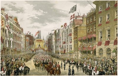 Processione sullo Strand, Temple Bar, Strand, Londra, Regno Unito da W. H. Russell