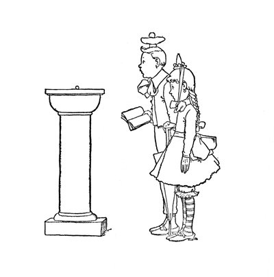 I piselli sono stati presentati nel Gabinetto delle Curiosità, c1930 da William Heath Robinson