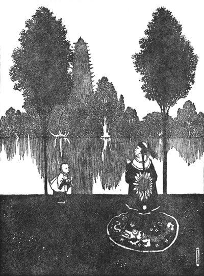 Adoravano la città, il palazzo e il giardino, c. 1930 da William Heath Robinson