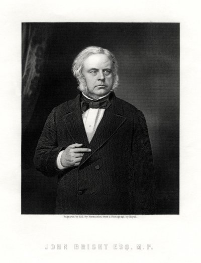 John Bright, statista radicale e liberale britannico, XIX secolo da W. Holl