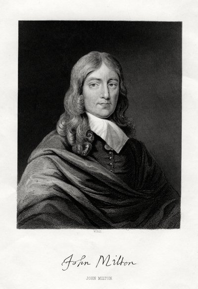 John Milton, poeta inglese, XIX secolo da W. Holl