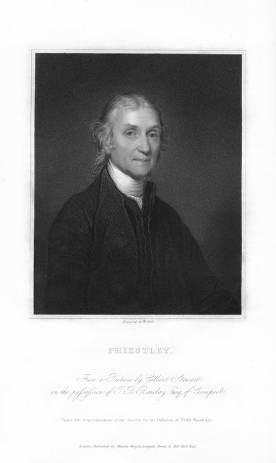 Joseph Priestley, chimico inglese e ministro presbiteriano, 1836 da W. Holl