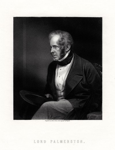 Lord Palmerston, primo ministro britannico, XIX secolo da W. Holl