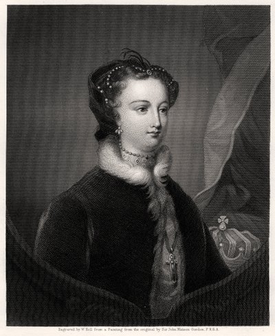 Maria Stuarda, Regina degli Scozzesi, XIX secolo da W. Holl