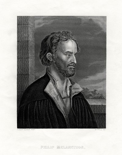 Philipp Melanchthon teologo e scrittore tedesco della Riforma Protestante, XIX secolo da W. Holl