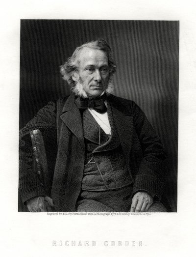 Richard Cobden, produttore britannico, statista radicale e liberale, XIX secolo da W. Holl
