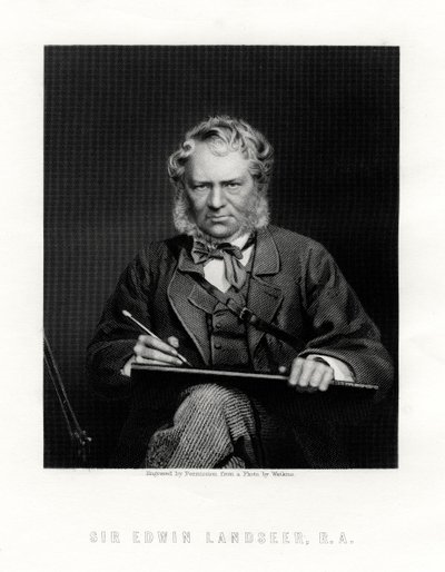 Sir Edwin Henry Landseer 1802-1873, pittore britannico, XIX secolo da W. Holl