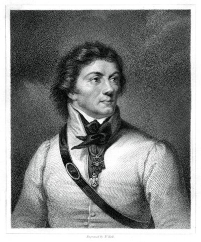 Tadeusz Kosciuszko, eroe nazionale polacco e lituano, generale e leader, 1833 da W. Holl