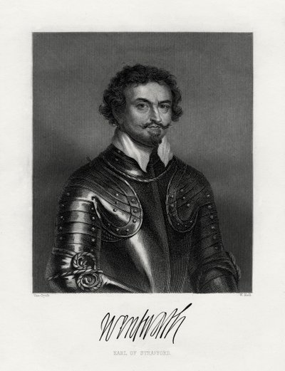 Thomas Wentworth, 1º Conte di Strafford 1593-1641, XIX secolo da W. Holl