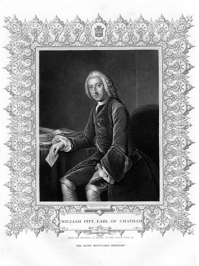 William Pitt, 1° Conte di Chatham, statista britannico Whig da W. Holl