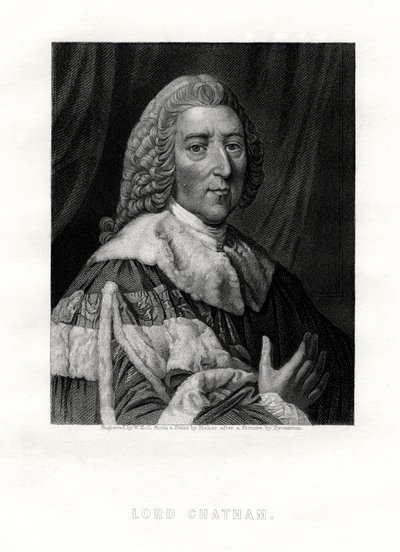William Pitt, 1° conte di Chatham, statista Whig britannico da W. Holl