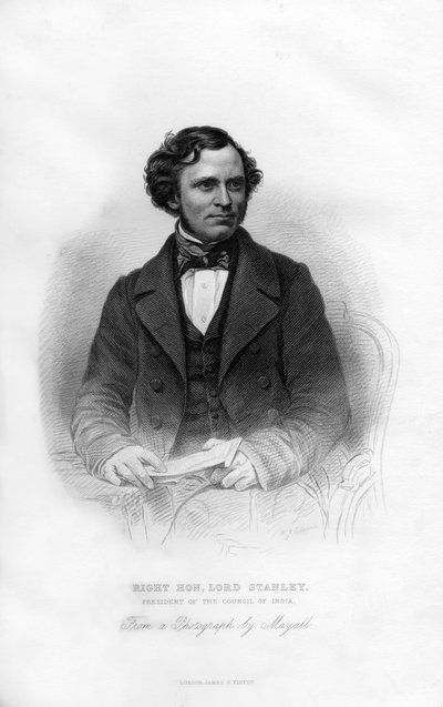 Edward Henry Stanley, 15º Conte di Derby, 1826-1893, statista britannico, 19º secolo da W. J. Edwards