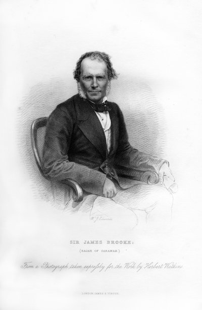 Sir James Brooke, Rajah di Sarawak, XIX secolo da W. J. Edwards