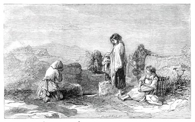 Pellegrini al Pozzo Santo (di F.W. Topham - dalla nuova mostra di acquerelli) da W. J. Linton