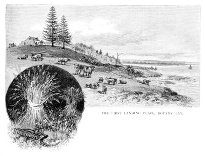 Il primo luogo di sbarco, Botany Bay, Nuovo Galles del Sud, Australia da W. Macleod