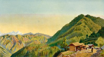 Il ritiro, Mushobra, casa del generale Roberts sulle colline vicino a Simla, 1850s, 1901 da W McCracken