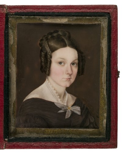 Ritratto in miniatura di Sally Ann Gage, c.1837 da W. R. Herve