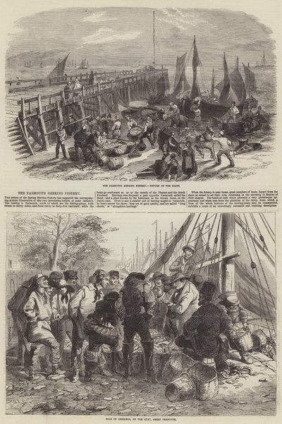 La pesca delle aringhe a Yarmouth da W. R. Woods