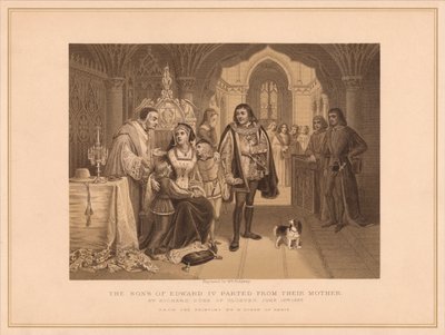 I figli di Edoardo IV separati dalla madre, da Riccardo Duca di Gloucester, 16 giugno 1483 da W Ridgway